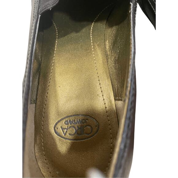 Circa Joan & David Size 10 Shoes Brown Leather Wedge Modest Casual Heels - Picture 2 of 8